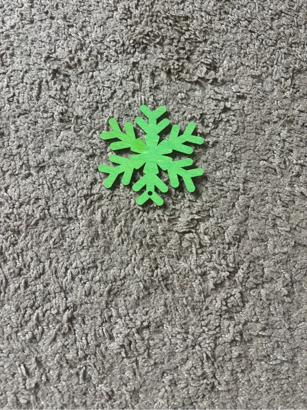 Green Snowflake Holiday Ornament - Decorative Accent